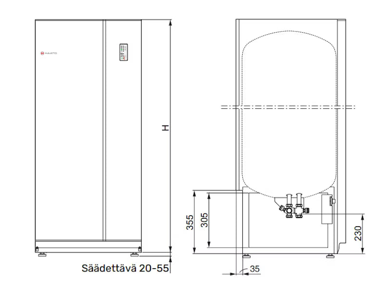 Varmvattenberedare HAATO HK SC 300 R Smart Control