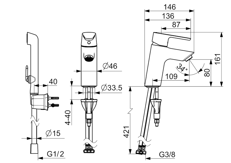 TVÄTTSTÄLLSBLANDARE ORAS 2612F OPTIMA BIDE